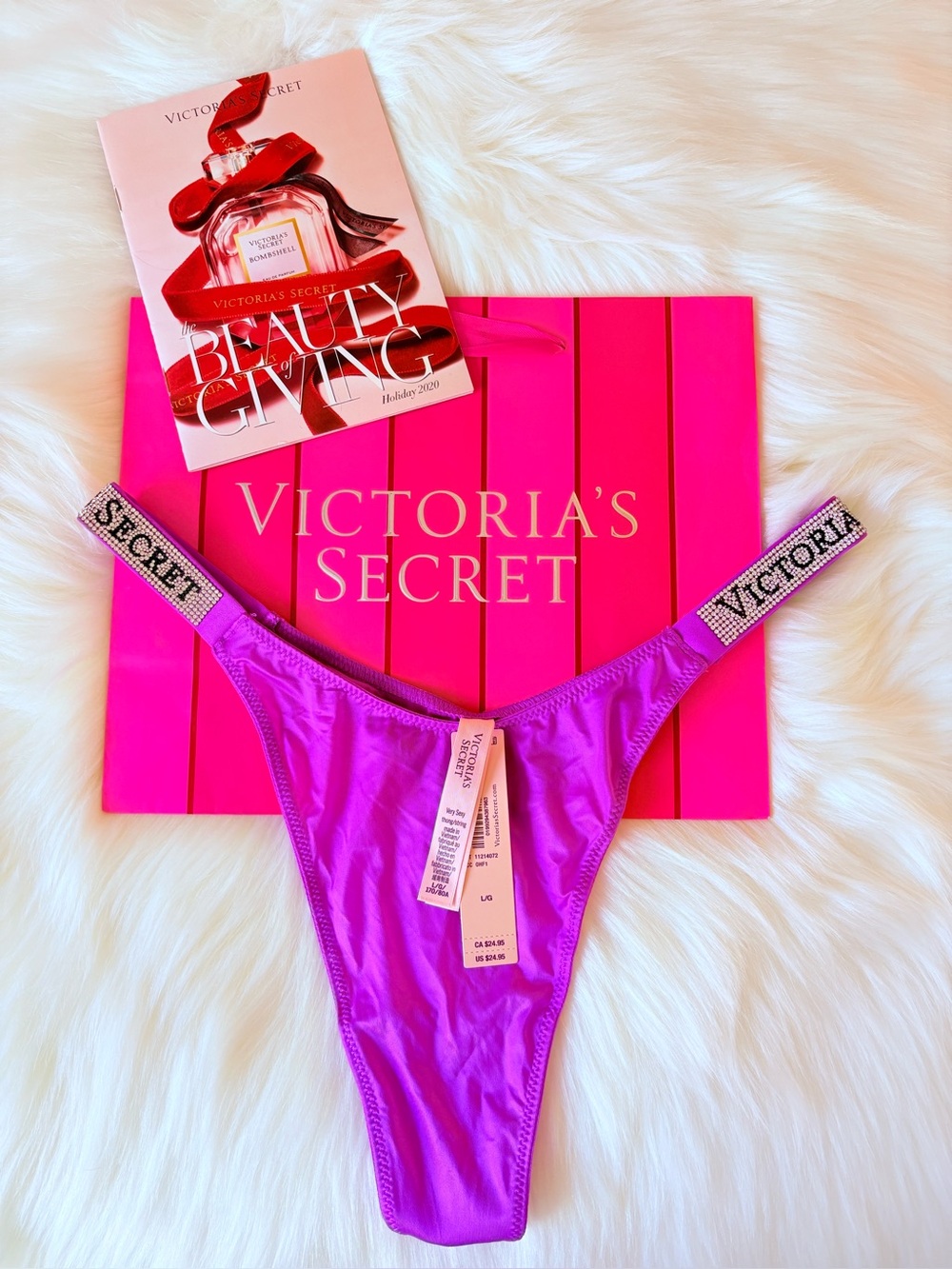 🩷🩷Victoria’s Secret logo shine strap panty (L)🩷🩷